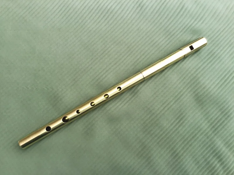TWZ Tin Whistle Pure Brass in High D und C